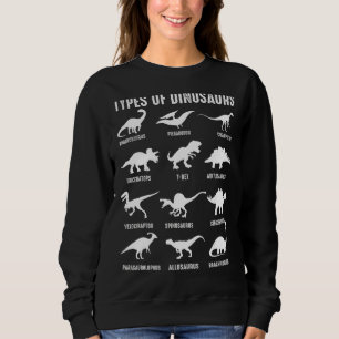 Type Of Dinosaurs Diplodocus Allosaurus Ankylosaur Sweatshirt