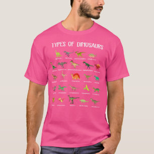 Type Of Dinosaurs Diplodocus Allosaurus Ankylosaur T-Shirt
