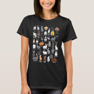 Type of Rabbits Bunny Bunnies Animal Pet Men Wome T-Shirt