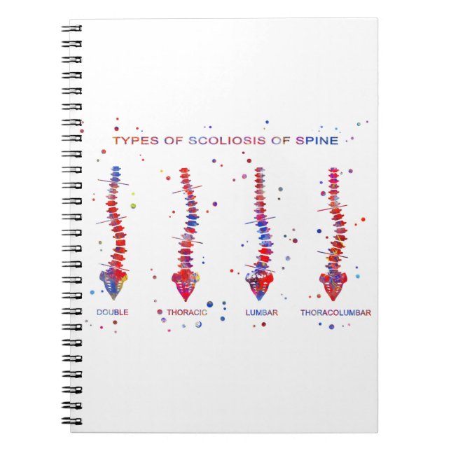 Type of scoliosis of spine notebook (Front)
