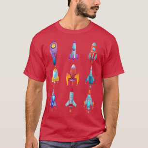 Type Of Space Rocker Astronaut Kids Boys Girls  T-Shirt