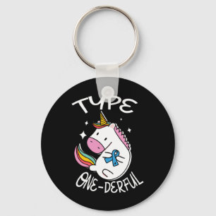 Type One-derful Unicorn For A Diabetic Diabetes Aw Key Ring