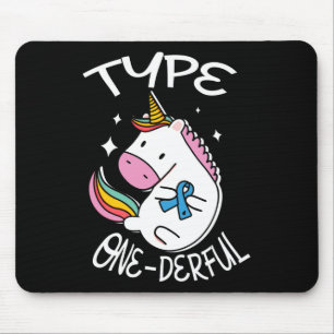 Type one-derful unicorn for a Diabetic Diabetes aw Mouse Mat