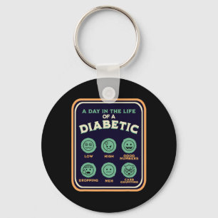Type One Diabetes A Day As A Diabetic Fun T1D Awar Key Ring