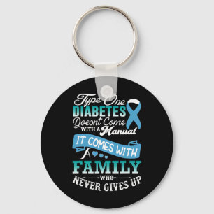 Type One Diabetes For Family Blue Ribbon Diabetic Key Ring