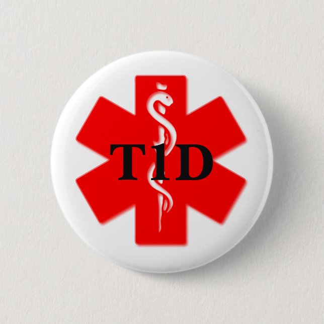 Type One Diabetes Medical Alert Pin (Front)