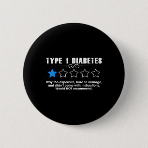 Type One Diabetes One Star Rating T1d Awareness Mo 6 Cm Round Badge