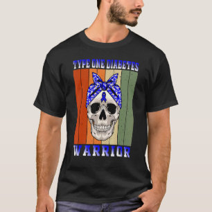 Type One Diabetes Warrior Vintage Women T1d Diabet T-Shirt