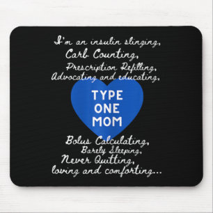 Type One Mum Awareness Mouse Mat