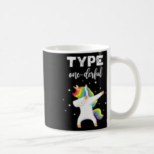 Type Onederful Dabbing Unicorn Diabetes Awareness Coffee Mug