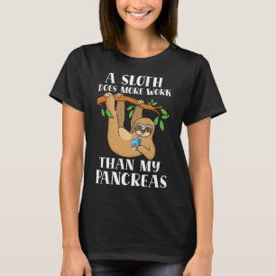 Type Onederful Lazy Cute Sloth Type 1 Diabetes Awa T-Shirt