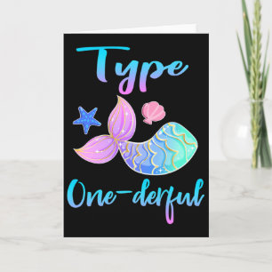 Type Onederful Type 1 Diabetes Awareness Clothes Card