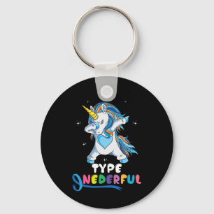 Type Onederful Unicorn Dub Type 1 Diabetes Awarene Key Ring