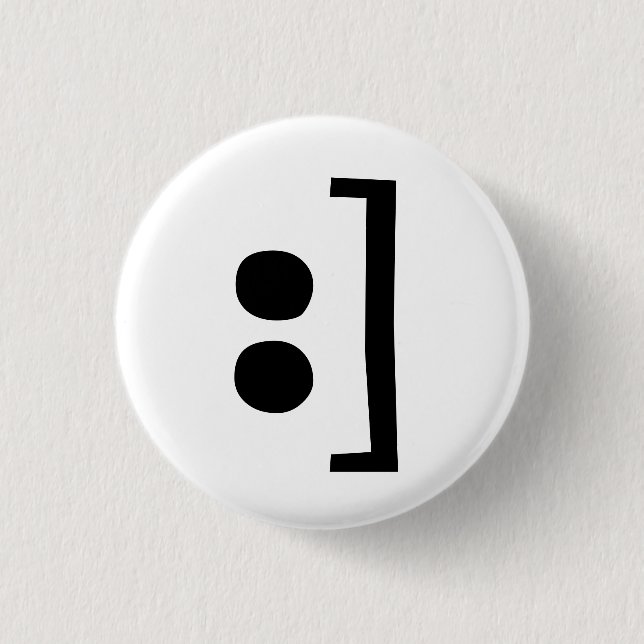 type smile 3 cm round badge (Front)