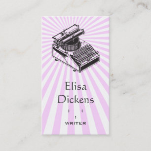 Type Writing Machine Burst Business Card