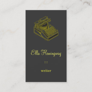 Type Writing Machine Business Card