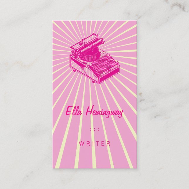 Type Writing Machine Business Card (Front)
