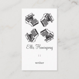 Type Writing Machine Business Card
