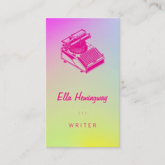 Type Writing Machine Business Card (Front)