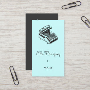 Type Writing Machine Business Card