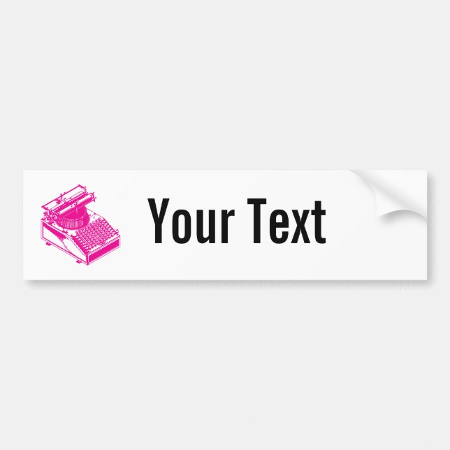 Type Writing Machine - Magenta Writer typewriter Bumper Sticker (Front)