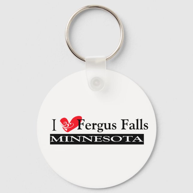 Type Your Minnesota Town Key Ring (Front)