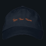 Type Your Name Custom Text Printed Elegant Fit-Hat Embroidered Hat<br><div class="desc">A Navy Alternative Apparel Basic Adjustable Cap with custom embroidered text. The hat features:
"Type Your Name" text, embroidered in high-quality stitching, Classic adjustable fit, ensuring comfort for all head sizes, Premium cotton blend for durability and breathability, Perfect for personalisation, gifting, or everyday wear!</div>