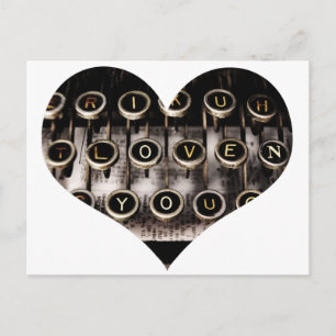 Typed Heart Postcard