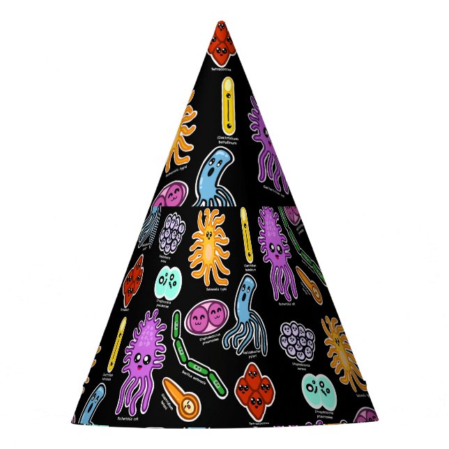 Types Of Bacteria Party Hat (Front)