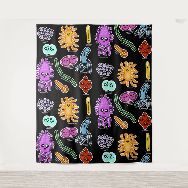 Types Of Bacteria Tapestry (Front)