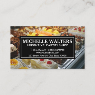 Types of Cakes on Display Business Card