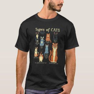 Types Of Cat Comparison Cat Orange Cat Blue Cat T-Shirt