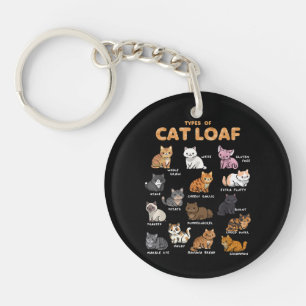 Types of Cat Loaf Cute Kitten Kawaii Cats Cat Love Key Ring
