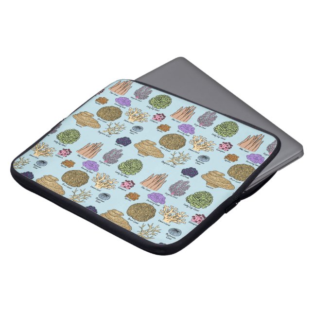 Types Of Coral Laptop Sleeve (Front Top)
