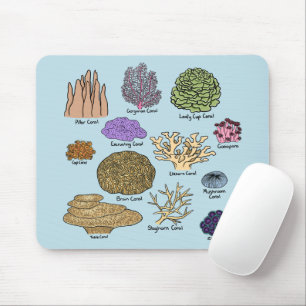 Types Of Coral Mouse Mat