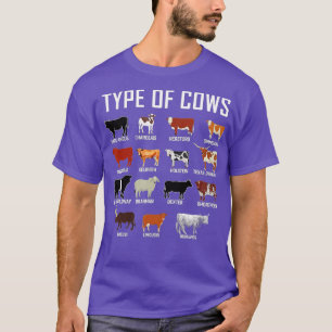 Types Of Cows  Farmer   Costume Cow  T-Shirt