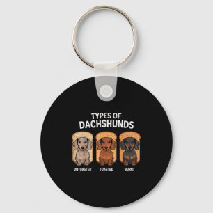 Types Of Dachshund Funny Wiener Sausage Dog Lover  Key Ring