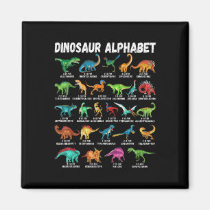 Types Of Dinosaurs Alphabet A-z Abc Dino Identific Magnet