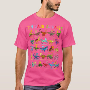 Types Of Dinosaurs Alphabet A-Z Abc Dino Identific T-Shirt