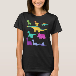 Types Of Dinosaurs Cute Dino Chart Kid T-Shirt