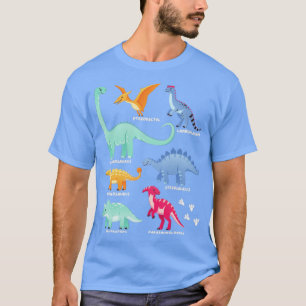 Types of Dinosaurs Future Paleontologist Kids Dino T-Shirt