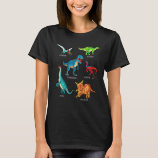 Types of dinosaurs graphics dino identification Re T-Shirt