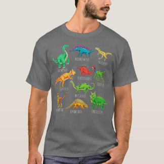 Types Of Dinosaurs s Dino Identification 3 T-Shirt