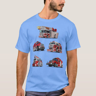 Types of Fire Truck Boy Toddler Kids Firefighter F T-Shirt