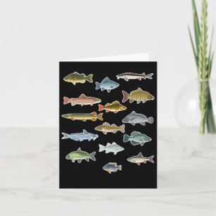 Types Of Freshwater Fish Fishing Card