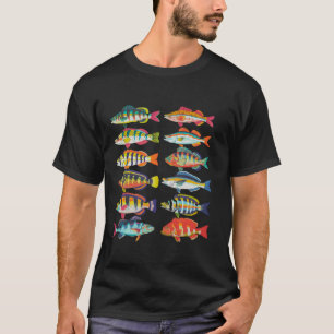 Types Of Freshwater Fish Funny Men Boy Kids T Shir T-Shirt