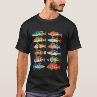 Types Of Freshwater Fish Funny Men Boy Kids T Shir T-Shirt