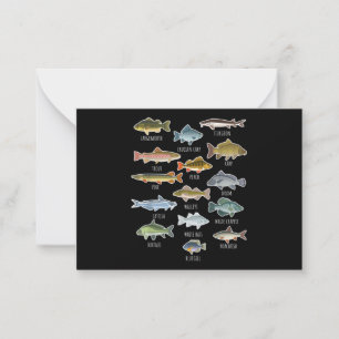 Types Of Freshwater Fish Species Fishing Card