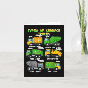 Types Of Garbage Truck Kids Boys Adult Trashtruck  Card