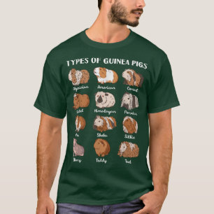 Types of Guinea Pigs Educational Collection Cute C T-Shirt